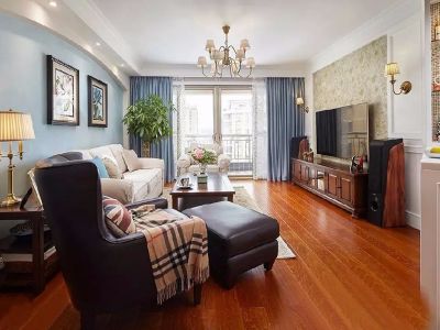 尚景新世界98平米美式风格两居室装修案例