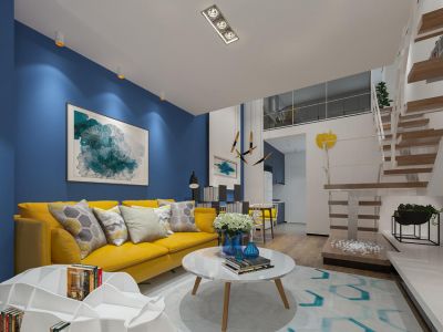 清渭公馆北欧风格100平米跃层装修案例