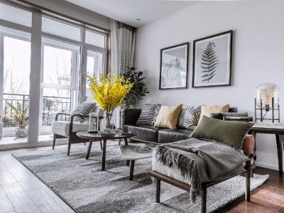 世合·英伦庄园轻奢风格110平米三居室装修效果图案例