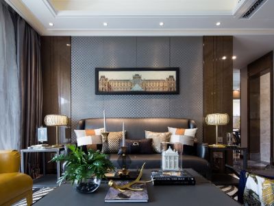 恒大御峰现代风格70平米二居室装修效果图案例