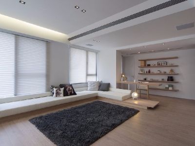 阳光·白鹭洲北欧风格110平米三居室装修效果图案例