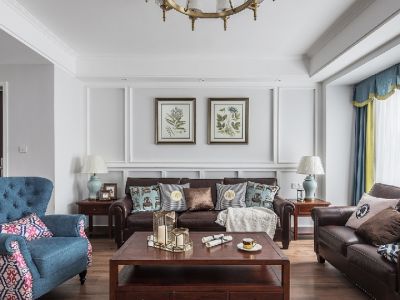 六合盛世108平三居室美式经典风格装修案例