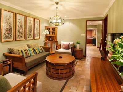 阳光城愉景湾东南亚风格100平米三室两厅装修案例