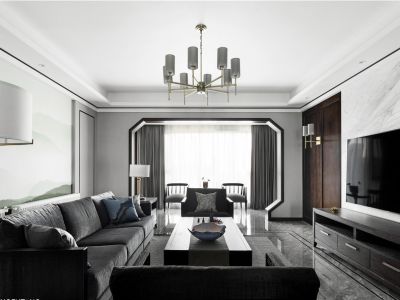 万博豪庭三居102平欧式风格装修案例