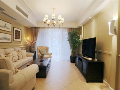 方直星澜现代美式101平米三室两厅装修案例