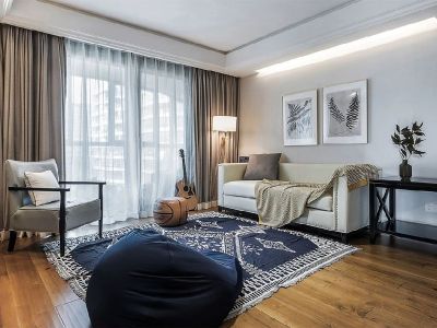 财富湾110平三居室现代简约风格装修案例