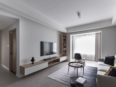 泽信公馆105平三居室现代简约风格装修案例