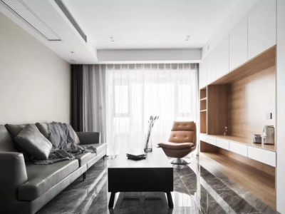 绿地世纪城130平三居室现代简约风格装修案例