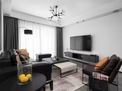 嘉盛豪园现代风格126平米三居室装修案例