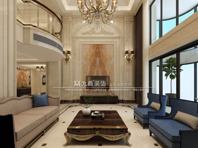 中铁元湾欧式风格450平米平层装修案例