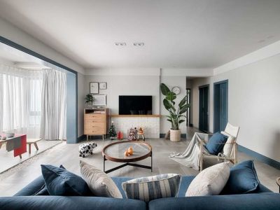 雅居乐中心广场现代风格130平米三居室装修案例