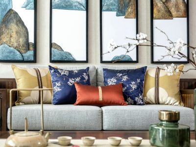 恒大潘安湖300平中式风格别墅装修案例