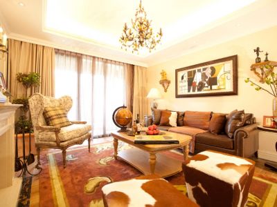 庐陵院子86平二居室地中海风格装修案例