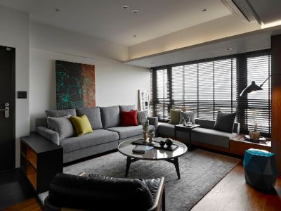 恒源泰荣城119平三居室现代简约风格装修案例