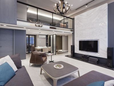 戛纳湾现代风格112平米复式三室两厅装修案例