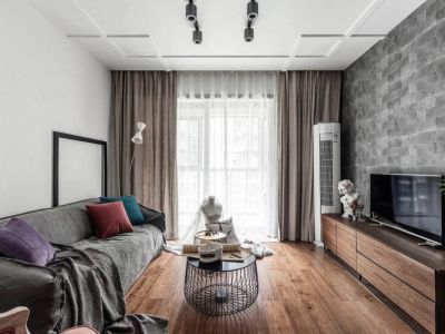 中海珑玺现代风格130平米三居室装修案例