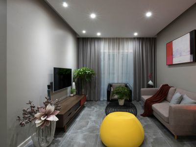 恒大雅苑二居87平简约风格装修案例