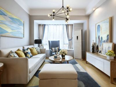 欧洲新城三居105平北欧风格装修案例