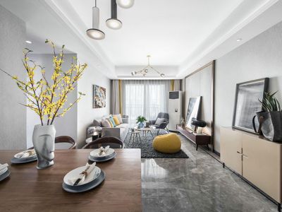 美的君澜120平米北欧风格装修案例