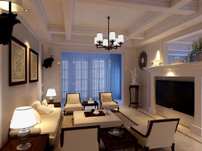 旭辉璟宸府388平米简美风格装修案例