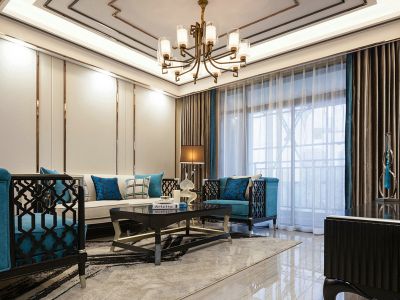 恒大珺庭三居121平新中式风格装修案例