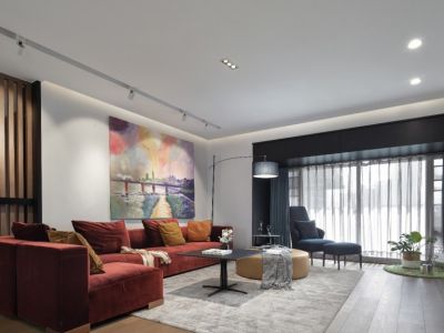 曲江观山悦现代风格三厅装修案例