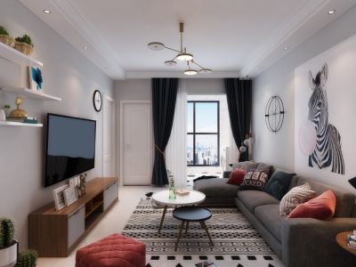 大众新城二居112平现代风格装修案例