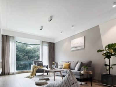 滨江花园100平三居室北欧极简风格装修案例