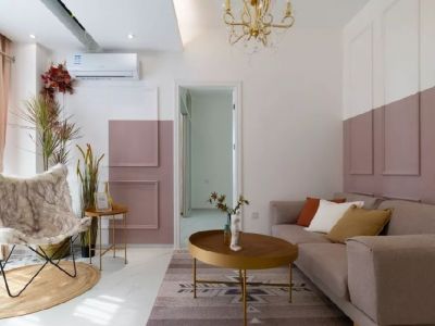 阆城一品现代风格63平米二居室装修效果图案例