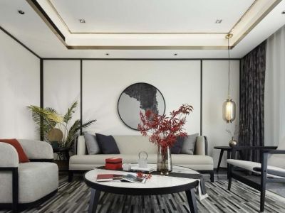 桂语蘭庭新中式风格140平米装修案例