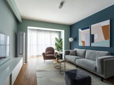 浐灞生态区绿城西安全运村100平米三居现代风格