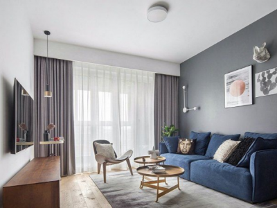 陆港滨海湾现代风格90平米装修案例