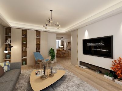 汇悦城北欧风格135平米装修案例