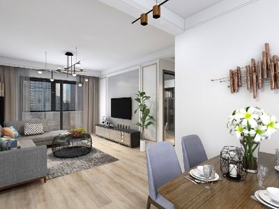 翡翠正荣府现代风格100平米装修案例