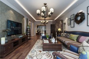 中兴家园美式风格132平米装修效果图案例