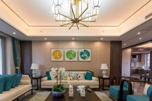 经典天成中式风格93平米装修效果图案例