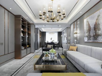 金辉城北欧风格三居室装修案例