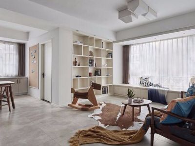 兴业嘉园108平三居室现代简约风格装修案例