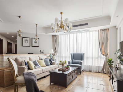 恒大珺睿府120平米美式风格装修案例