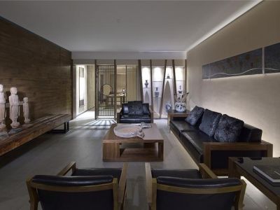 新世纪中和花园现代中式120平米三室两厅装修案例