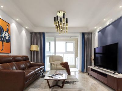 璞悦花园美式风格三居室装修案例