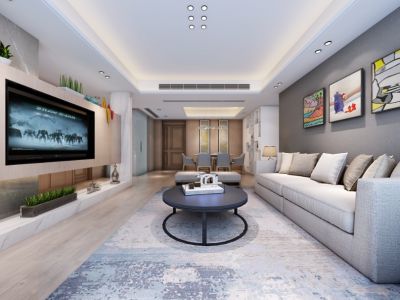 旭辉雍禾府158平米现代简约装修案例