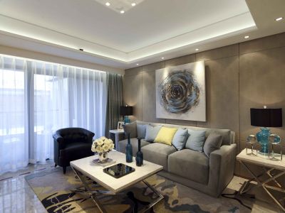 凯达华庭时尚现代123平米三室两厅装修案例