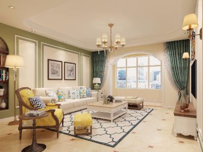 招商雍景湾法式风格装修案例