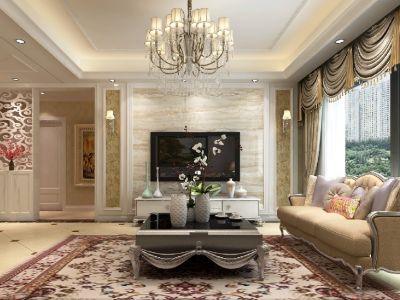 鑫丰御景庭160平米欧式三居室装修案例