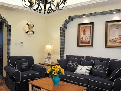 碧桂园ParkRoyal地中海风格115平米三室两厅装修案例