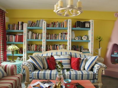 富康楼地中海风格75平米两室两厅装修案例