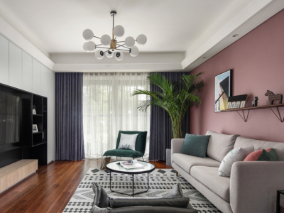 南峰华桂园北欧风格116平米三室两厅装修案例