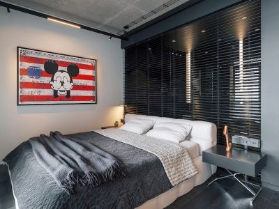 新滨湖孔雀城工业风格一居室装修案例