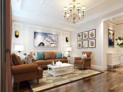 光大花园简欧风格261平米别墅装修案例